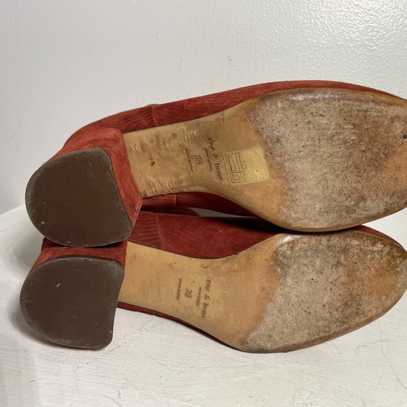 RAG & BONE DREA Women’s Bootie in Rust Suede Corduroy Size 39/US 9 - Picture 7 of 7